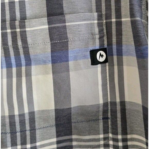 Marmot Short Sleeve Button Up Shirt Size XL Front Pockets - Picture 6 of 12